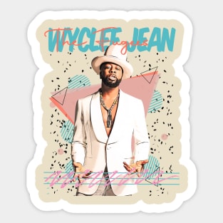 Retro Vintage Wyclef Jean // The Fugees Fan Art Design Sticker